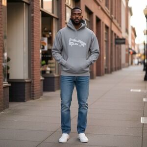 Champion Reverse Weave Portland Oregon Hoodie 3XL Grey Oversized Streetwear